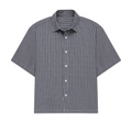 TakeReva Boxy Script Shirt Navy