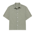 TakeReva Boxy Script Shirt Khaki