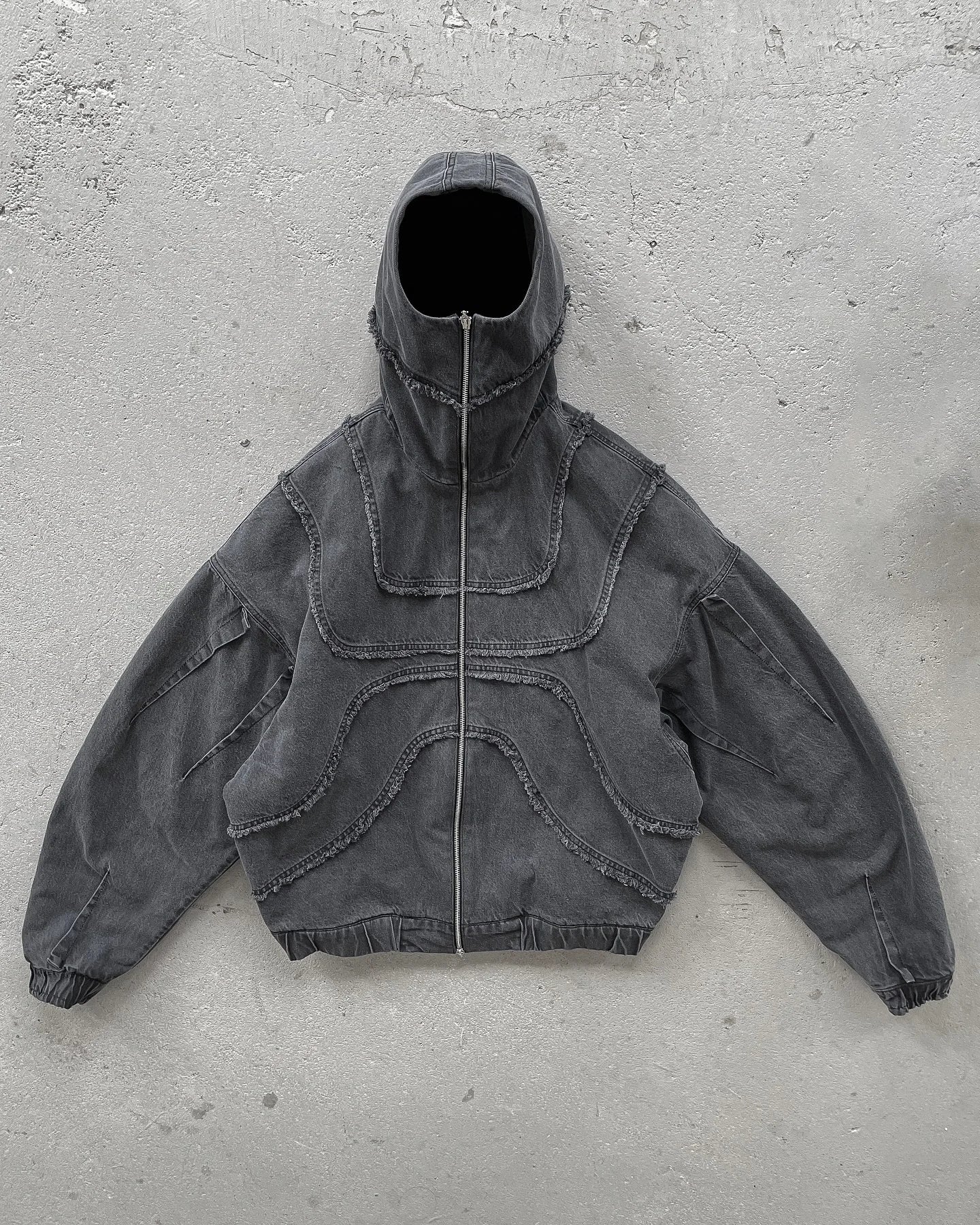 Y2K Denim Takereva Signature Grey Hoodie